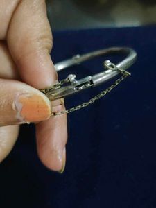IMPORTED|Vintage Silver &amp; Real Ivory Bracelet