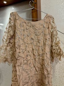 Stunning Sequin Embellished Ethnic Kurta Plazo Set