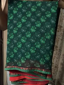 Green Floral Saree
