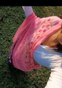 Beautiful Pink Floral Saree