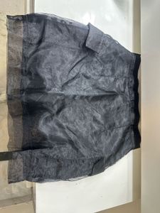 Black Sheer Cargo Mini Skirt