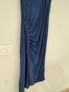 CIDER Navy Blue Ruched Maxi Dress 💙