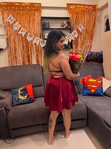 Red Satin Party Dress