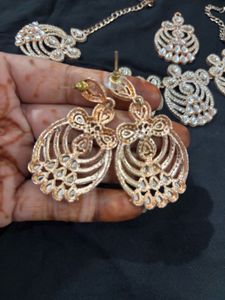 Rose Gold Kundan Jewelry set