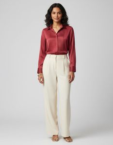 Reddish Pink Satin Top 💃🏽