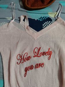 Pink Shoulder Long Sleeve Top