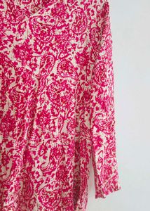 Pink Paisley Print Top