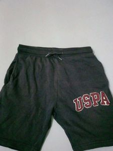 USPA Black Sweat Shorts