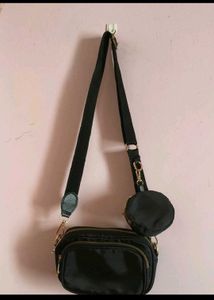 🐈‍⬛Chic Black Nylon Crossbody Bag🪄