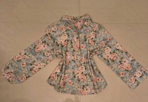 Floral Print Button-Up Blouse