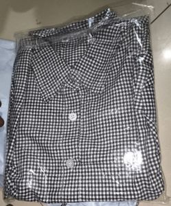 Cute Checkered Peplum Top