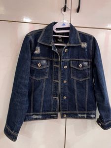 Stylish Distressed Denim Jacket