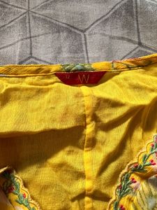 Vibrant Yellow Floral Kurta
