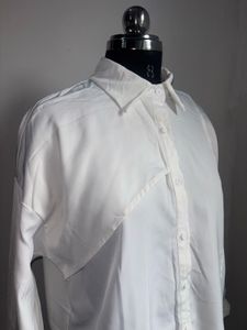 Chic White Collared Shirt