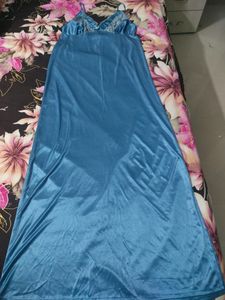 PRICE ⏬Satin Nighty with Robe free size(S to XXL)