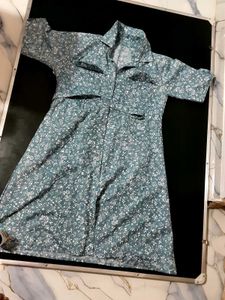 Floral Print Button-Up Midi Dress