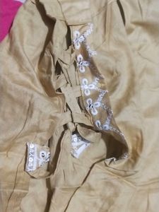 Elegant Gold Embroidered Kurti