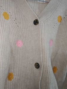 Cute Embroidered Knit Cardigan