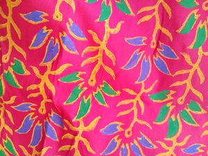 Pink Printed Saree with Blouse