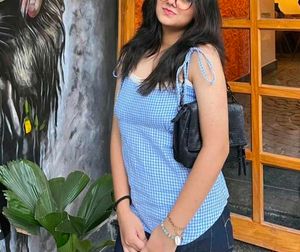 Blue Gingham Top