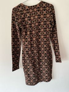 Stylish Printed Long Sleeve Dress