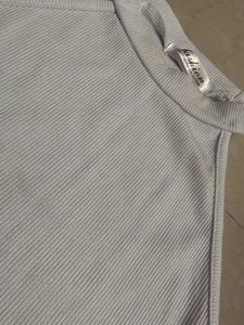 White Halter Neck Ribbed Bodysuit