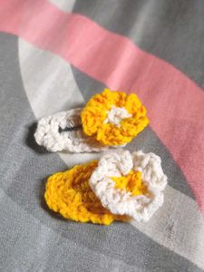 Handmade Crochet Flower Hair Clips🌼