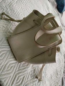 Stylish Cream Textured Hobo Bag