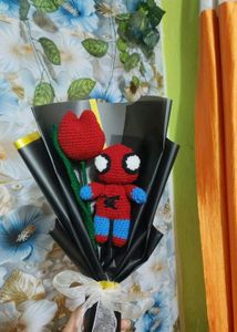 Crocheted Spiderman Flower Bouquet