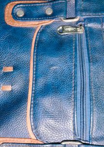 Blue imported Leather handbagBag