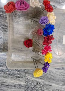 Assorted Floral Hair Pins with other cute things