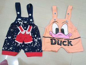 combo of 2 ,Cute Baby Overalls Set