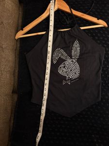 Cute Rhinestone Halter Top
