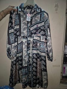 Bohemian Print Kurti cum Dress (Size M)