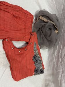 🌸Kurta pant set with dupatta