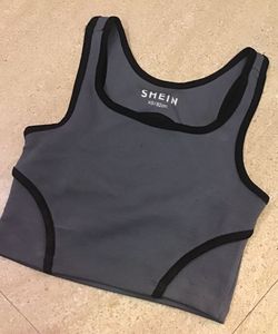 Women's Grey Sports Bra Crop Top