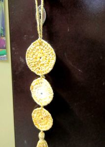 Handmade Crochet Yellow Necklace