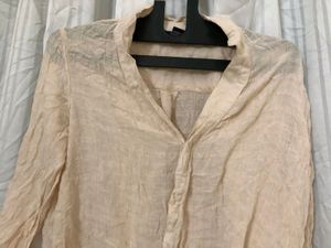 Beige Wrap Blouse