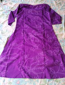 Elegant Purple Floral Kurta Set