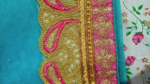 Garba/Dandiya..Pink&amp; Blue Embroidered lehnga