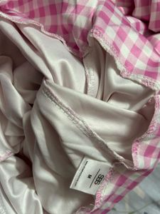 Pink Checkered Flare Pants