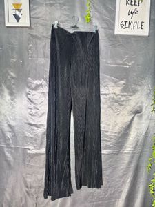 Barshika Black Pleated Wide Leg Pants