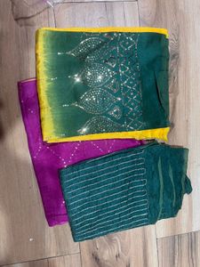 Beautiful Yellow &amp; Green rajputi poshak