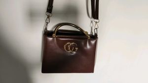 Chic Brown Top Handle Handbag