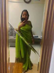 Green Colour Wedding Wear Saree