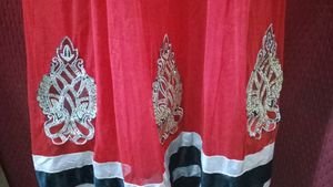 Red Embroidered Dress