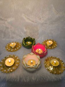 Decorative Tealight Candle Holders Set of 2