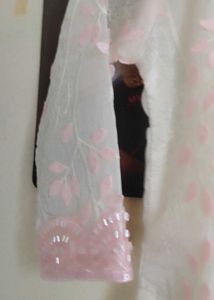 Elegant White &amp; Pink Embroidered Kurta