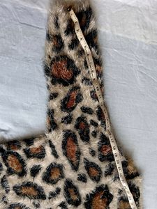 Cheetah Print Fur Sweater Top- Free Size