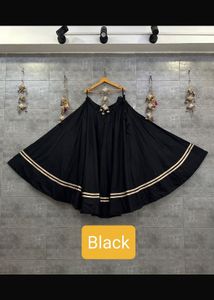 NAVRATRI BLACK GHAGRA WITH GOTTA LACE BORDER